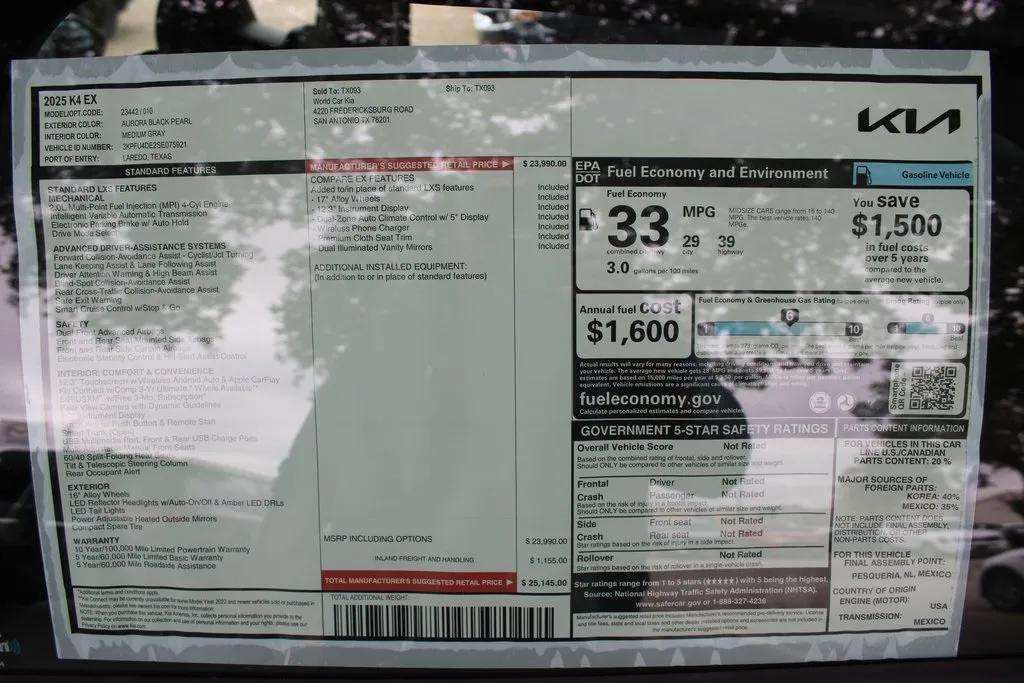 Used 2025 Kia K4 EX FWD image 32