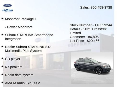 Used 2021 Subaru Crosstrek 2.5i Limited w/ Moonroof Package 1 AWD/4WD image 5