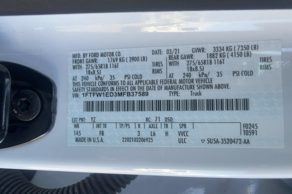 Used 2021 Ford F150 XLT w/ Equipment Group 302A High AWD/4WD image 19