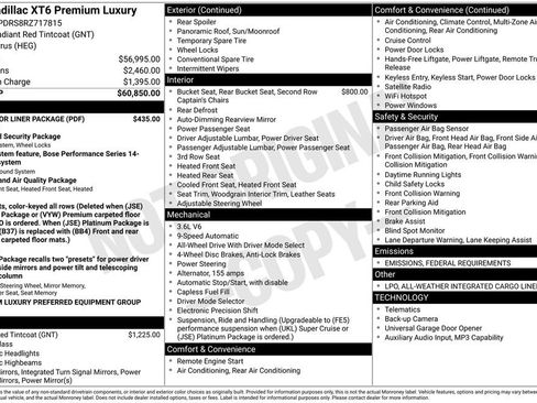 Certified 2024 Cadillac XT6 Premium Luxury w/ LPO, Floor Liner Package image 14