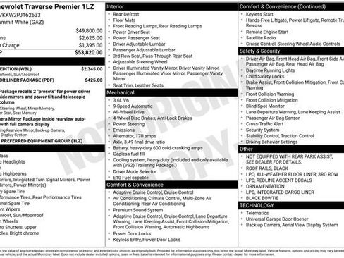 Used 2023 Chevrolet Traverse Premier w/ Redline Edition AWD/4WD image 42