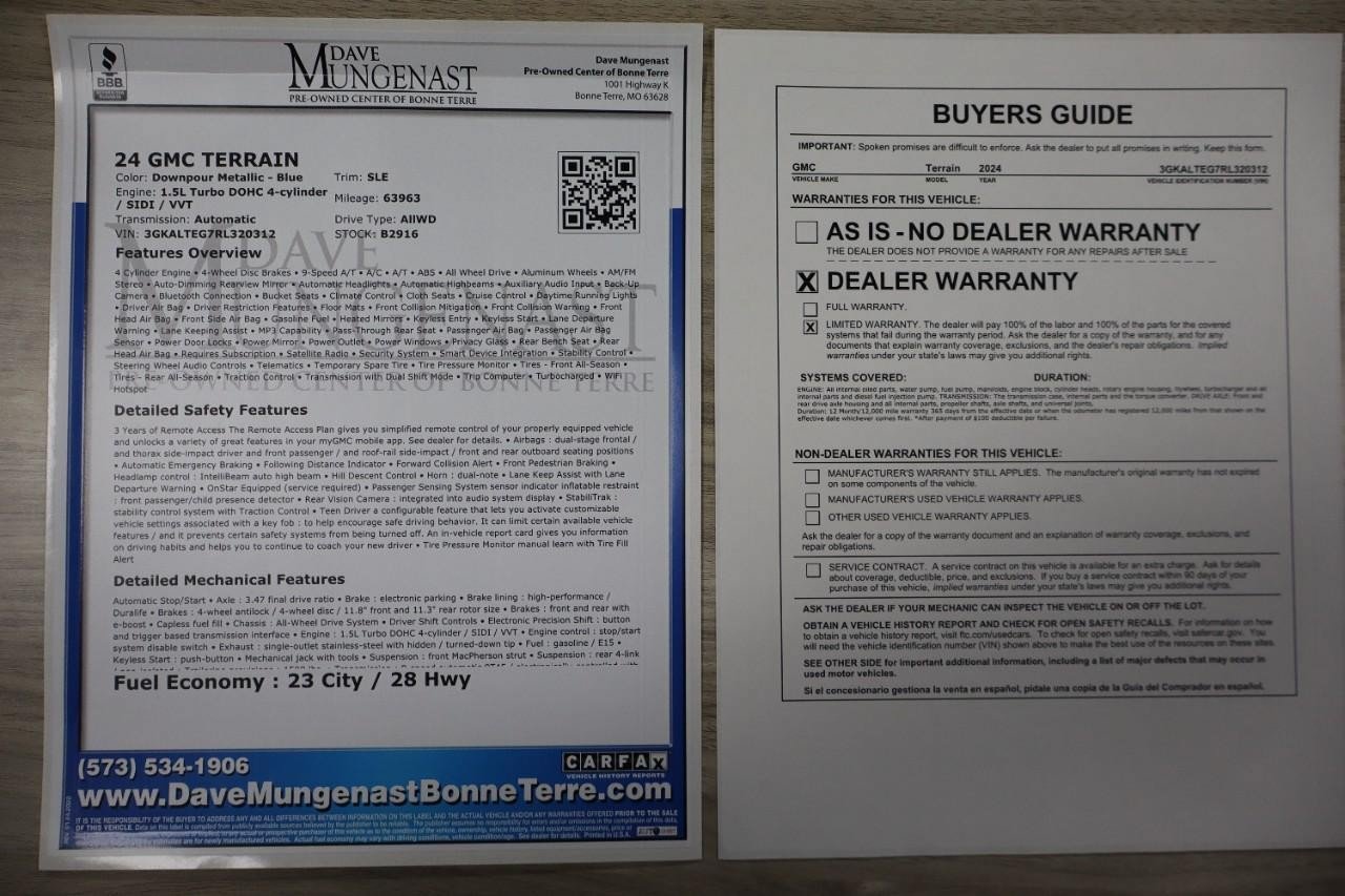 Used 2024 GMC Terrain SLE AWD/4WD image 31
