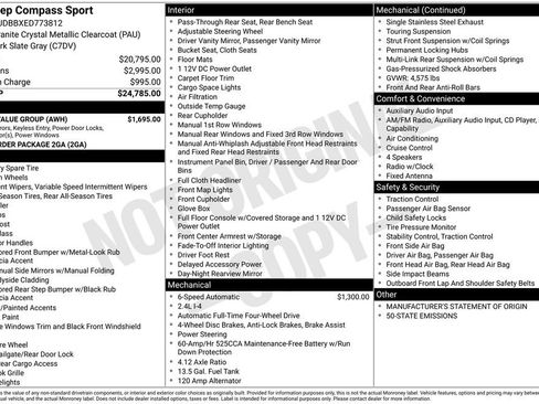 Used 2014 Jeep Compass Sport w/ Power Value Group image 2