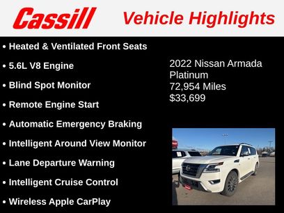 Used 2022 Nissan Armada Platinum w/ Captain's Chairs Package