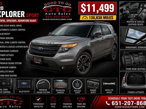 Used 2015 Ford Explorer Sport AWD/4WD image 1