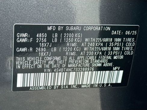 Certified 2025 Subaru Outback Limited image 46