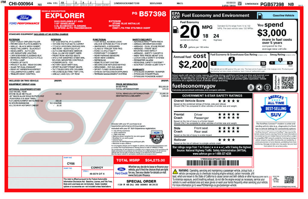 Used 2023 Ford Explorer ST AWD/4WD image 5