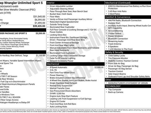 Used 2019 Jeep Wrangler Unlimited Sport S image 7