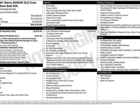 Used 2021 GMC Sierra 3500 SLE w/ SLE Value Package AWD/4WD image 1