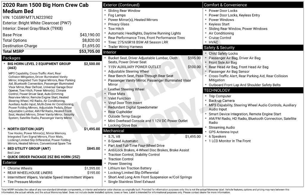 Used 2020 RAM 1500 Big Horn AWD/4WD image 36