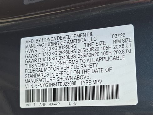 New 2026 Honda Pilot Elite image 37