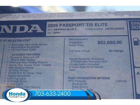 New 2026 Honda Passport TrailSport Elite image 42