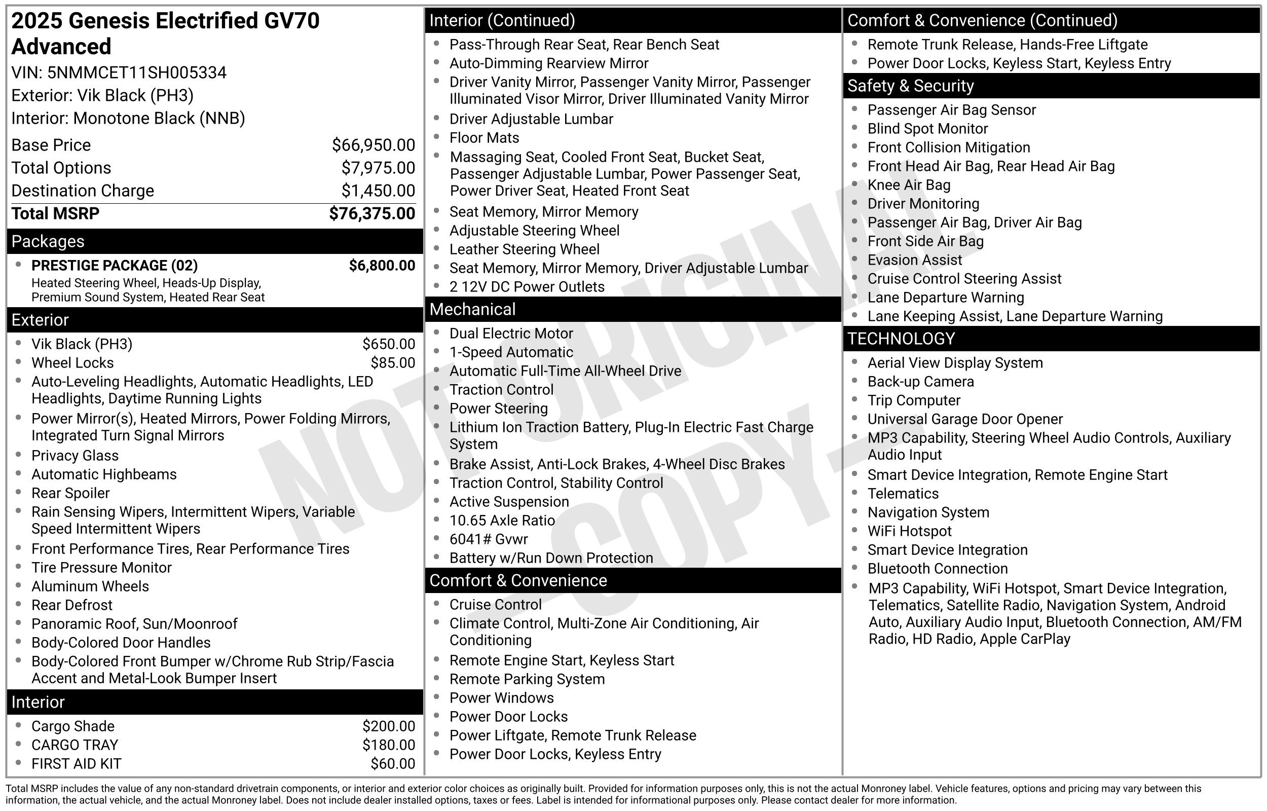 Used 2025 Genesis Electrified GV70 w/ Prestige Package AWD/4WD image 3