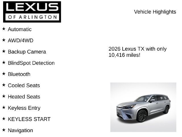 Used 2026 Lexus TX 350 AWD w/ Technology Package image 8