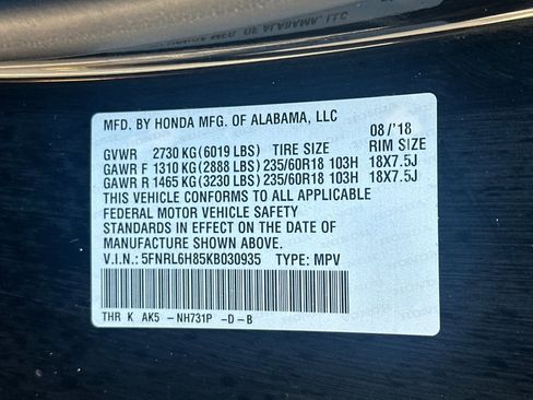 Used 2019 Honda Odyssey Touring image 21