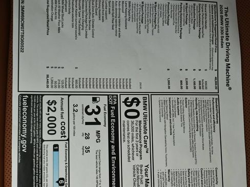 New 2026 BMW 330i Sedan w/ M Sport Package RWD image 27