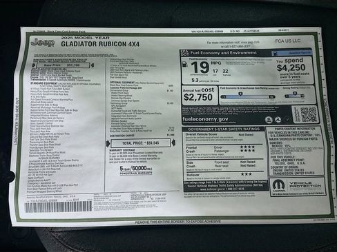 New 2025 Jeep Gladiator Rubicon w/ Convenience Group image 21