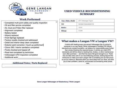 Used 2017 Volkswagen Tiguan S AWD/4WD image 10