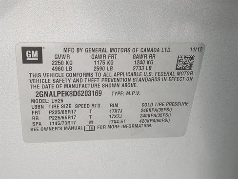 Used 2013 Chevrolet Equinox LT w/ LPO, Protection Package image 41