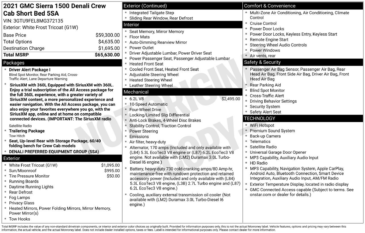 Used 2021 GMC Sierra 1500 Denali AWD/4WD image 9