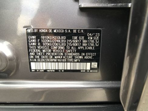 Certified 2023 Honda HR-V LX image 17