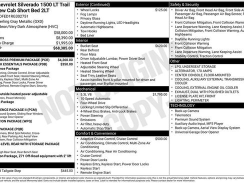 Used 2024 Chevrolet Silverado 1500 LT Trail Boss w/ LT Trail Boss Premium Package AWD/4WD image 37