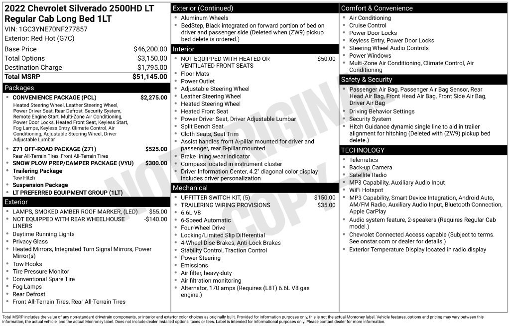 Used 2022 Chevrolet Silverado 2500 LT w/ Convenience Package AWD/4WD image 2