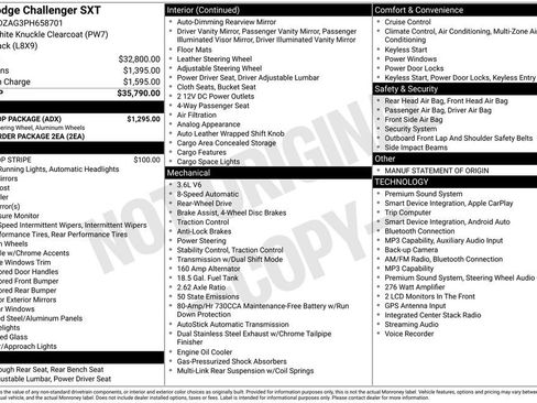 Used 2023 Dodge Challenger SXT w/ Blacktop Package RWD image 32