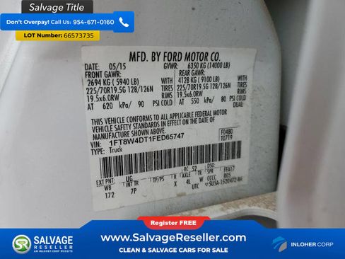 Used 2015 Ford F450 Platinum w/ FX4 Off Road Package image 16