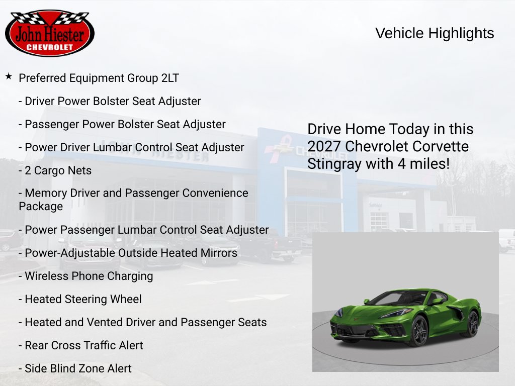 New 2027 Chevrolet Corvette Stingray Coupe w/ 2LT RWD image 2