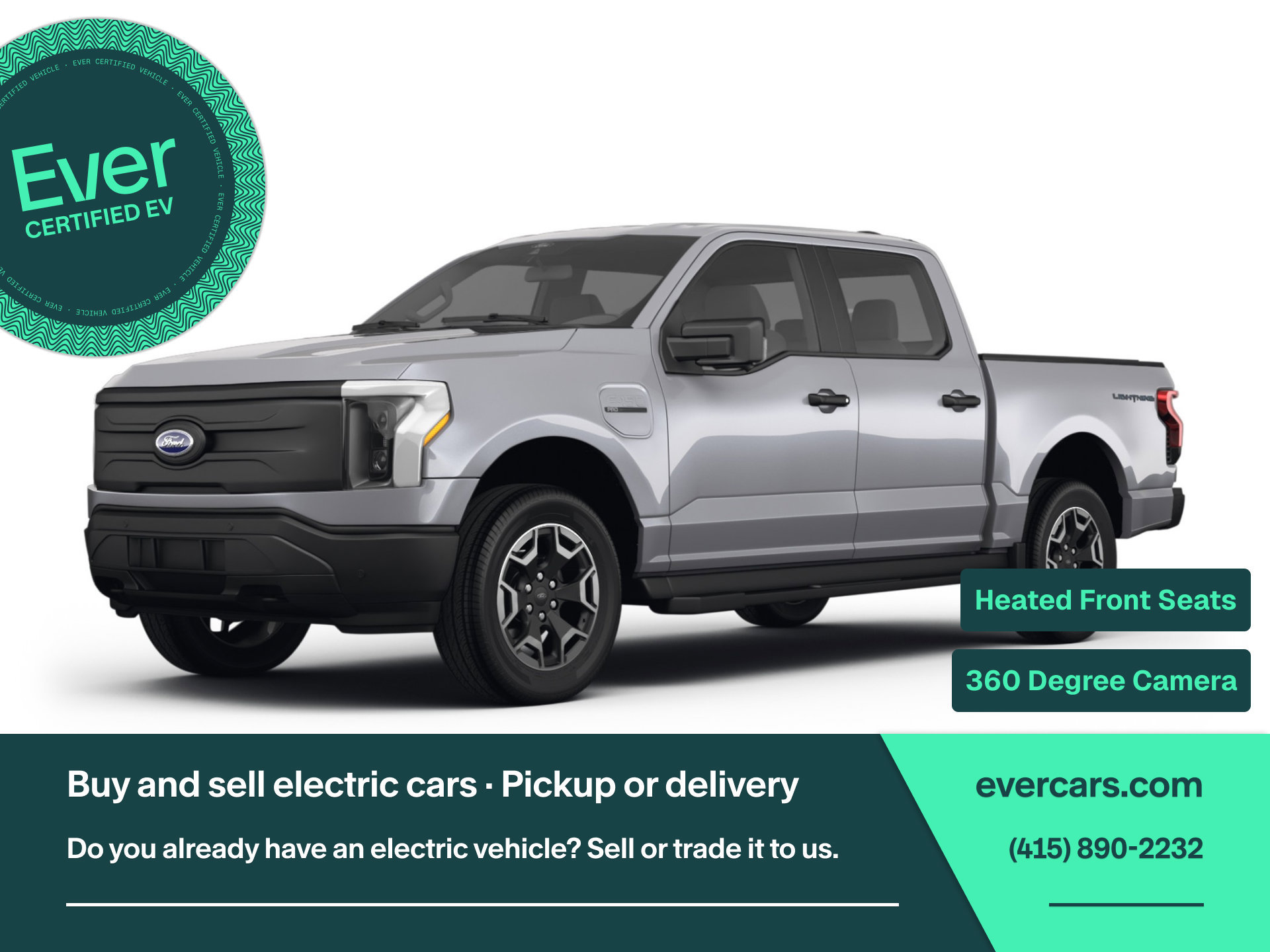 Used 2023 Ford F150 Lightning XLT AWD/4WD image 1