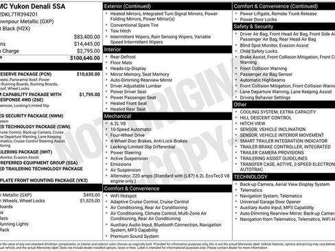 New 2026 GMC Yukon Denali w/ Denali Reserve Package AWD/4WD image 2