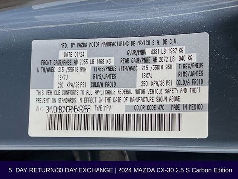 Used 2024 MAZDA CX-30 AWD 2.5 S w/ Preferred Package image 38