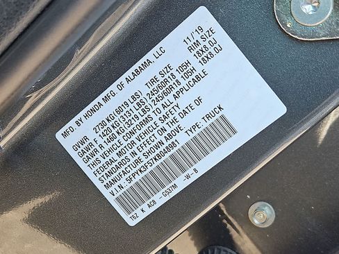 Used 2019 Honda Ridgeline RTL image 39