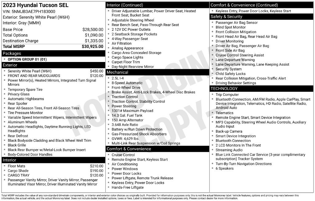 Used 2023 Hyundai Tucson SEL FWD image 34