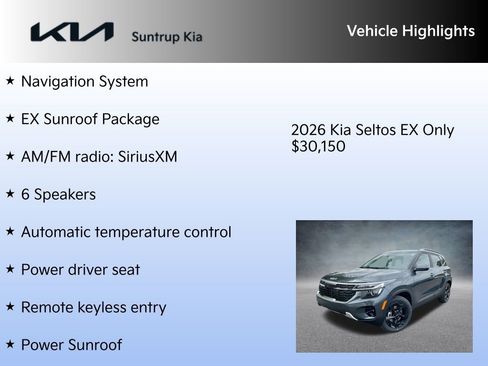 New 2026 Kia Seltos EX w/ EX Sunroof Package image 7