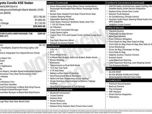 Used 2024 Toyota Corolla XSE FWD image 5