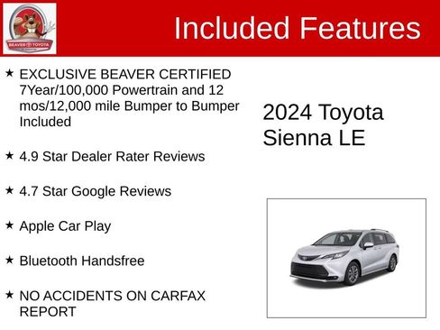 Used 2024 Toyota Sienna LE FWD image 4