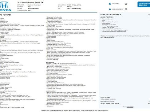 Used 2024 Honda Accord EX image 4