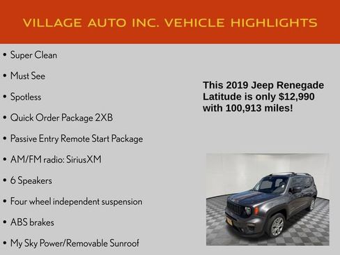 Used 2019 Jeep Renegade Latitude w/ Cold Weather Group AWD/4WD image 7