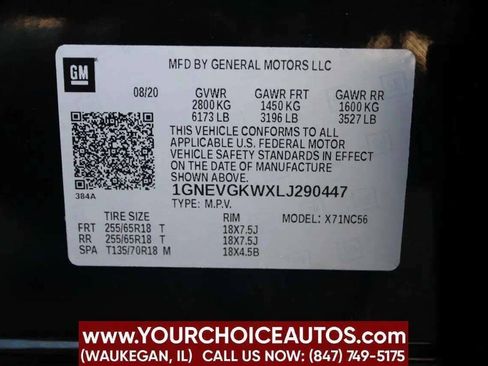 Used 2020 Chevrolet Traverse LT w/ Driver Confidence II Package AWD/4WD image 29