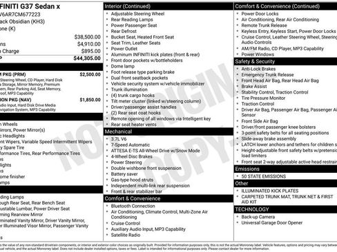 Used 2012 INFINITI G37 x w/ Premium Pkg image 34