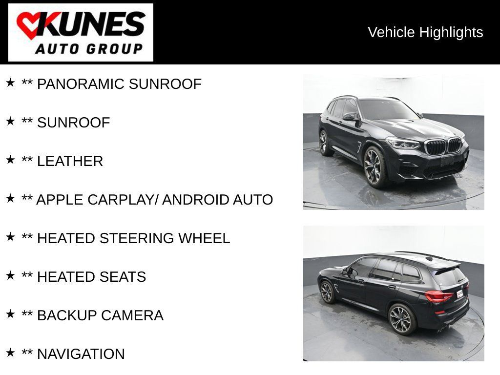 Used 2020 BMW X3 M w/ Executive Package AWD/4WD image 2