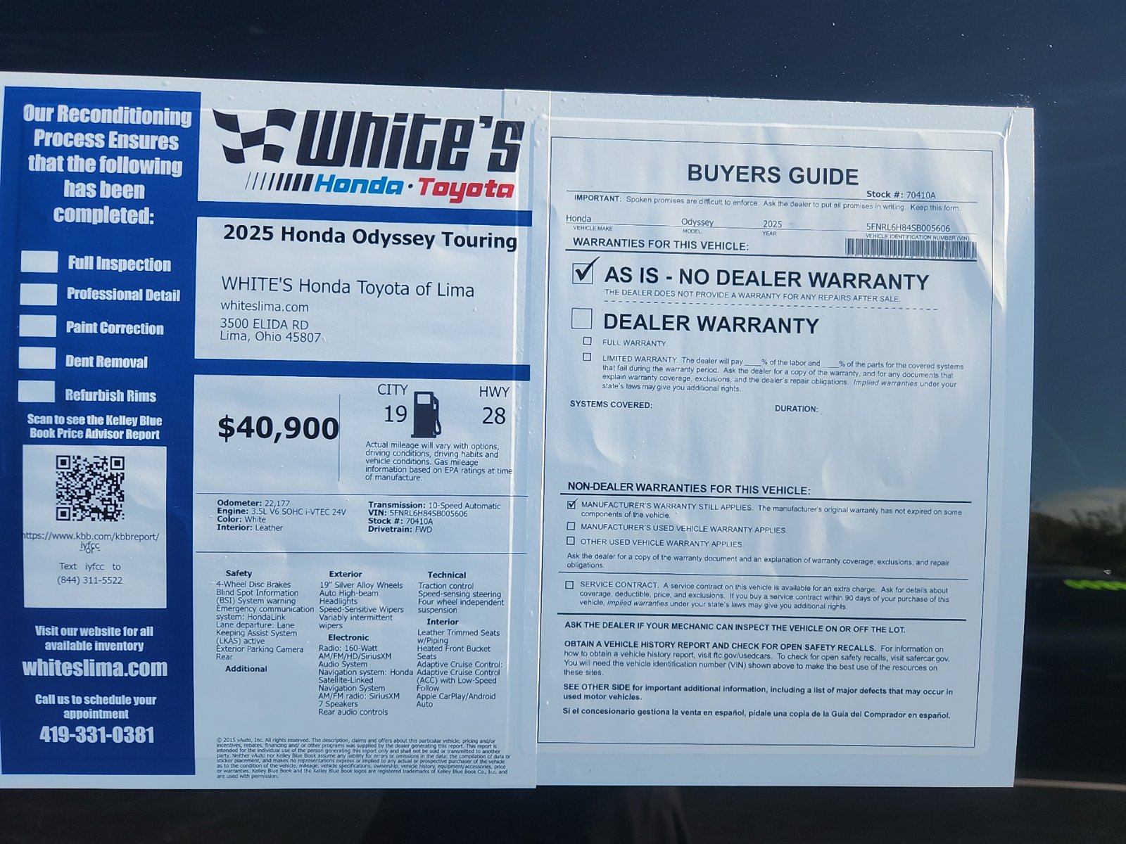 Used 2025 Honda Odyssey Touring image 14