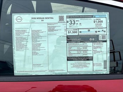 New 2026 Nissan Sentra SV FWD image 13
