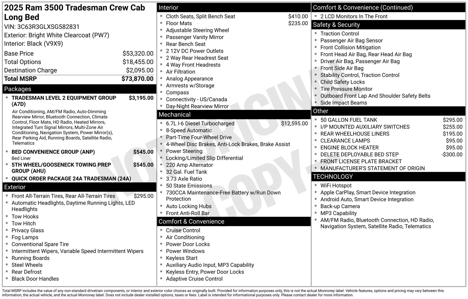 Used 2025 RAM 3500 Tradesman AWD/4WD image 4
