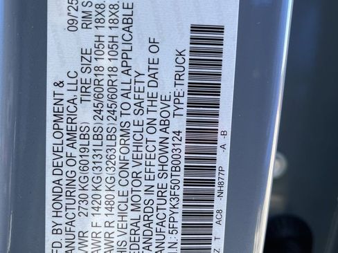 New 2026 Honda Ridgeline RTL image 5