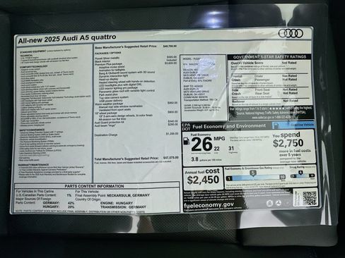 New 2025 Audi A5 2.0T Premium AWD/4WD image 9