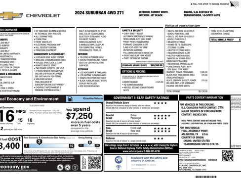 Used 2024 Chevrolet Suburban Z71 w/ Luxury Package image 3