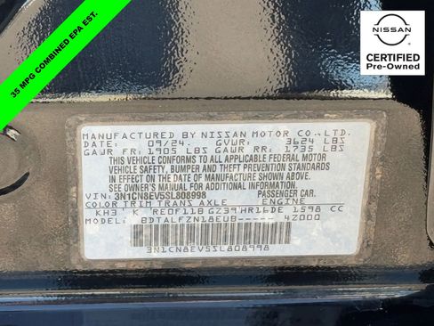 Certified 2025 Nissan Versa SV image 29